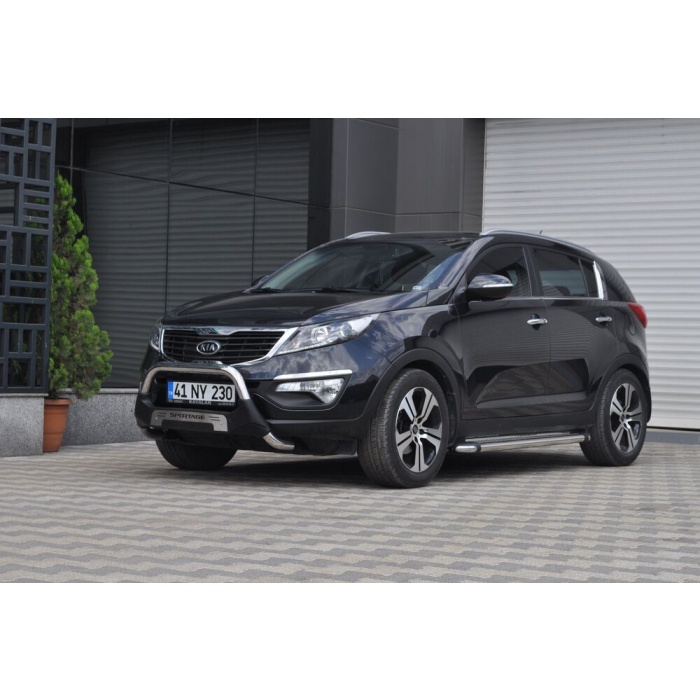 Bullbar fata Kia SPORTAGE [10-15] - ARP AMAZON, Negru - Chrome - imagine 2