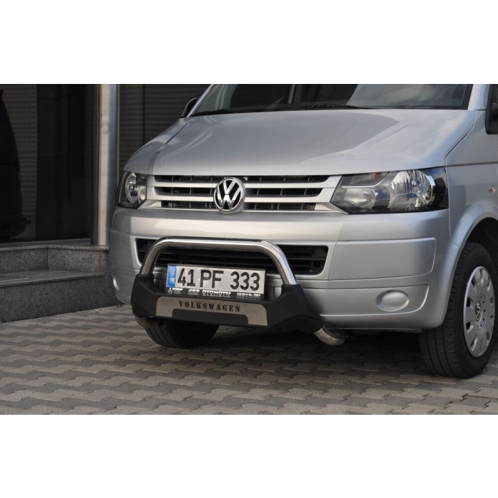 BullBar fata Volkswagen T5 LWB-SWB 04-09 - ARP AMAZON, Negru - Chrome - imagine 2