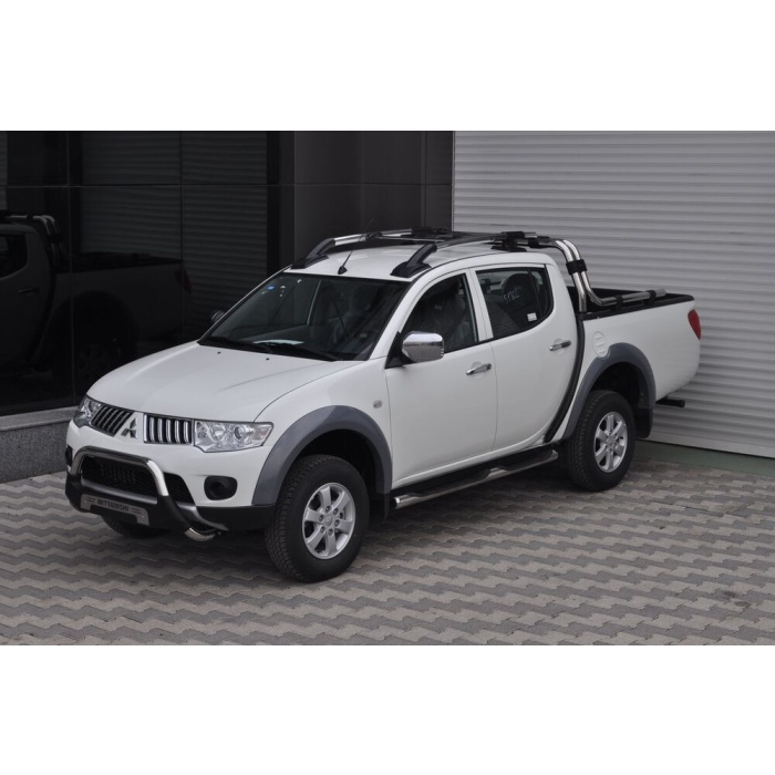 Bullbar fata Mitsubishi L200 TRITON [10-14] - ARP AMAZON, Negru - Chrome - imagine 3