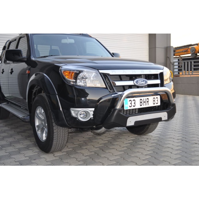 Bullbar fata Ford RANGER [06-11] - ARP AMAZON, Negru - Chrome - imagine 4