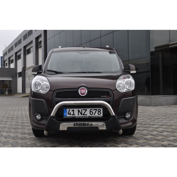 BullBar fata Fiat Doblo SWB-LWB 10-Prezent - ARP AMAZON, Negru - Chrome - imagine 2