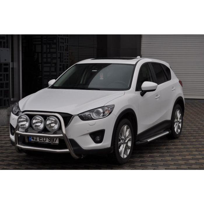 Bullbar fata Mazda CX5 [12-Prezent] - ARP KUNGSBACKA, Chrome, cu suporti pentru LEDbar-uri sau Proiectoare - imagine 2