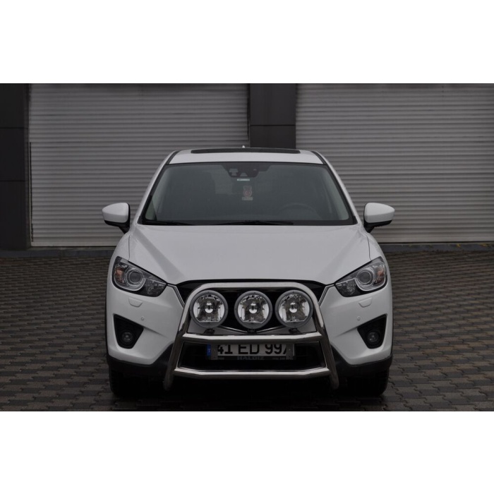 Bullbar fata Mazda CX5 [12-Prezent] - ARP KUNGSBACKA, Chrome, cu suporti pentru LEDbar-uri sau Proiectoare - imagine 4