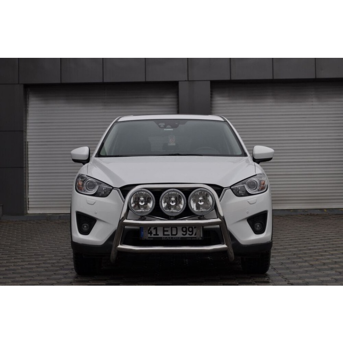 Bullbar fata Mazda CX5 [12-Prezent] - ARP KUNGSBACKA, Chrome, cu suporti pentru LEDbar-uri sau Proiectoare - imagine 3