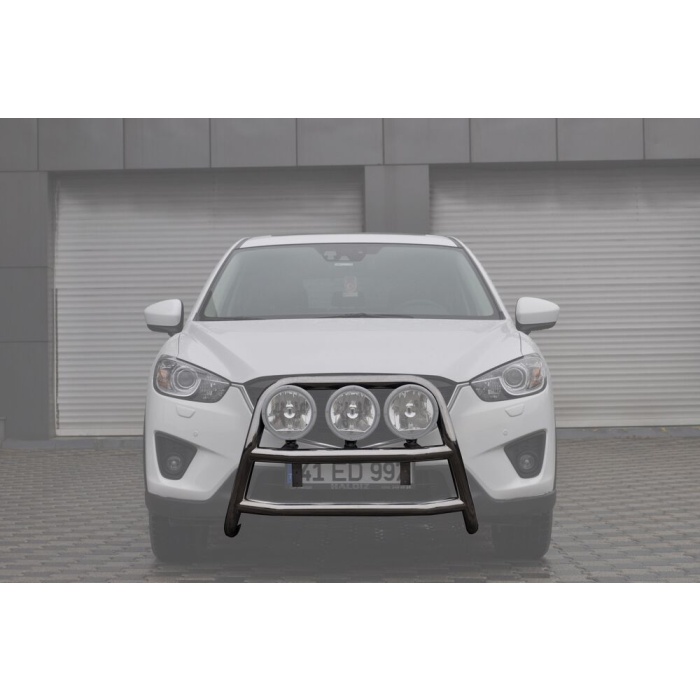 Bullbar fata Mazda CX5 [12-Prezent] - ARP KUNGSBACKA, Chrome, cu suporti pentru LEDbar-uri sau Proiectoare - imagine 5