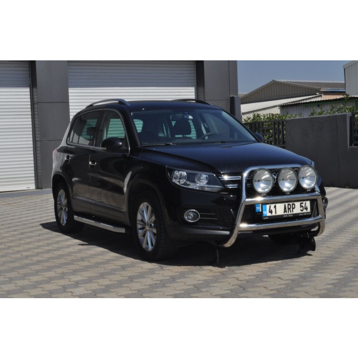 Bullbar fata Volkswagen TIGUAN [12-Prezent] - ARP KUNGSBACKA, Chrome, cu suporti pentru LEDbar-uri sau Proiectoare - imagine 5