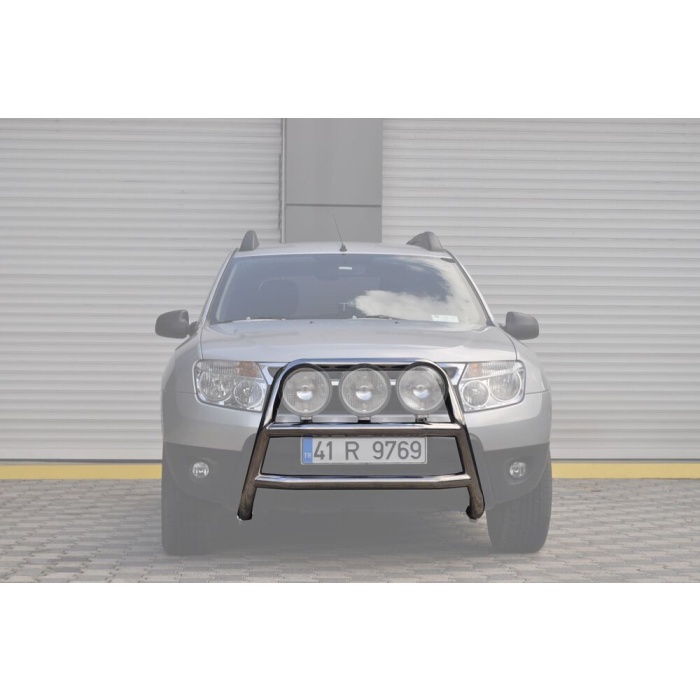 Bullbar fata Dacia DUSTER [10-12] - ARP KUNGSBACKA, Chrome, cu suporti pentru LEDbar-uri sau Proiectoare - imagine 4
