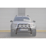 Bullbar fata Dacia DUSTER [13-Prezent] - ARP KUNGSBACKA, Chrome, cu suporti pentru LEDbar-uri sau Proiectoare