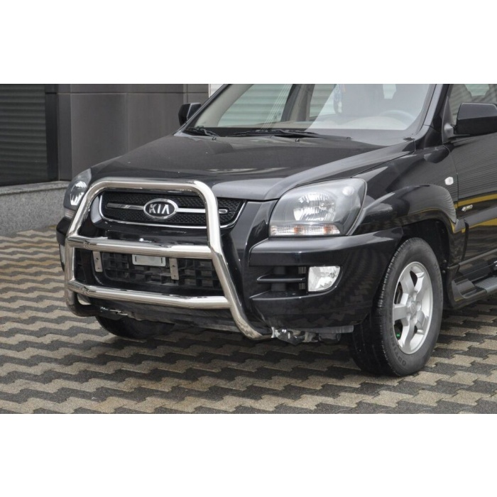 Bullbar fata Kia SPORTAGE [05-09] - ARP KUNGSBACKA, Chrome, cu suporti pentru LEDbar-uri sau Proiectoare - imagine 4