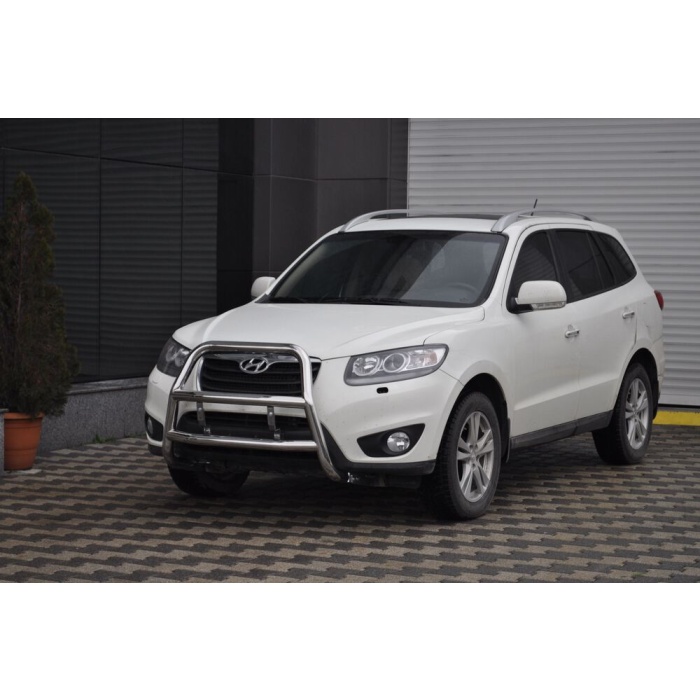 Bullbar fata Hyundai SANTA FE [07-12] - ARP KUNGSBACKA, Chrome, cu suporti pentru LEDbar-uri sau Proiectoare - imagine 4
