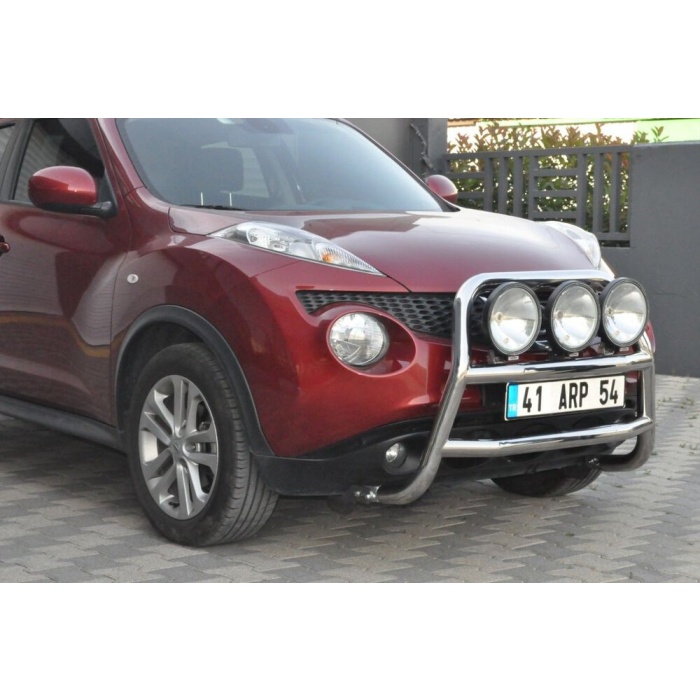 Bullbar fata Nissan JUKE [10-Prezent] - ARP KUNGSBACKA, Chrome, cu suporti pentru LEDbar-uri sau Proiectoare - imagine 3