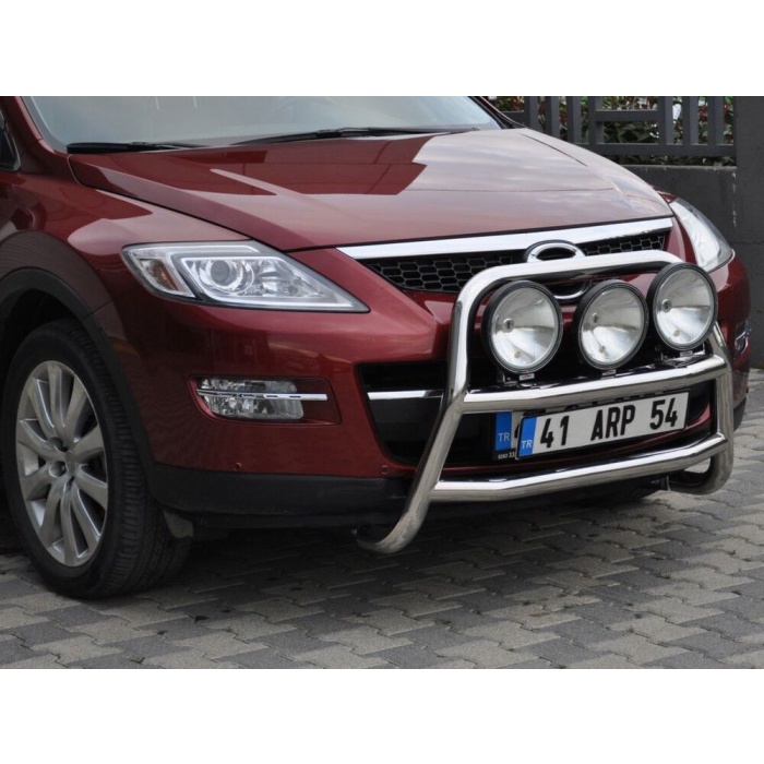 Bullbar fata Mazda CX9 07-12 - ARP KUNGSBACKA, Chrome, cu suporti pentru LEDbar-uri sau Proiectoare - imagine 2
