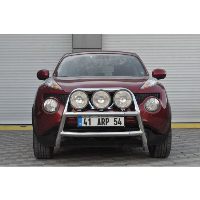 Bullbar fata Nissan JUKE [10-Prezent] - ARP KUNGSBACKA, Chrome, cu suporti pentru LEDbar-uri sau Proiectoare - imagine 6