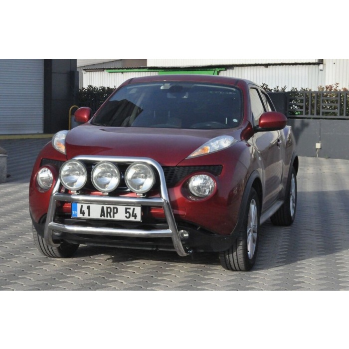 Bullbar fata Nissan JUKE [10-Prezent] - ARP KUNGSBACKA, Chrome, cu suporti pentru LEDbar-uri sau Proiectoare - imagine 4