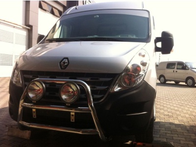 BullBar fata Opel Movano (SWB) 10-Prezent - ARP KUNGSBACKA, Chrome, cu suporti pentru LEDbar-uri sau Proiectoare - imagine 3