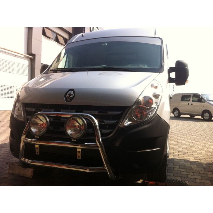 BullBar fata Opel Movano (SWB) 10-Prezent - ARP KUNGSBACKA, Chrome, cu suporti pentru LEDbar-uri sau Proiectoare - imagine 3