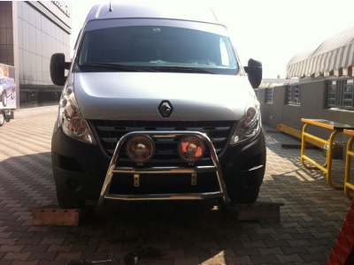 BullBar fata Opel Movano (SWB) 10-Prezent - ARP KUNGSBACKA, Chrome, cu suporti pentru LEDbar-uri sau Proiectoare - imagine 2