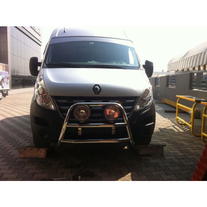BullBar fata Opel Movano (SWB) 10-Prezent - ARP KUNGSBACKA, Chrome, cu suporti pentru LEDbar-uri sau Proiectoare - imagine 2