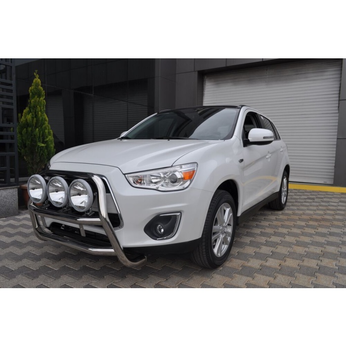 Bullbar fata Mitsubishi ASX [10-12] - ARP KUNGSBACKA, Chrome, cu suporti pentru LEDbar-uri sau Proiectoare - imagine 2