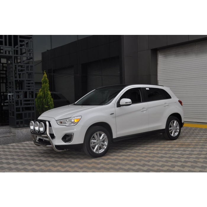 Bullbar fata Mitsubishi ASX [10-12] - ARP KUNGSBACKA, Chrome, cu suporti pentru LEDbar-uri sau Proiectoare - imagine 4