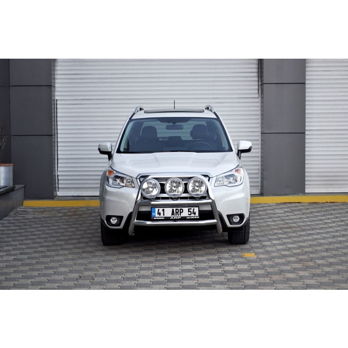 BullBar fata Subaru Forester 13-Prezent - ARP KUNGSBACKA, Chrome, cu suporti pentru LEDbar-uri sau Proiectoare - imagine 2