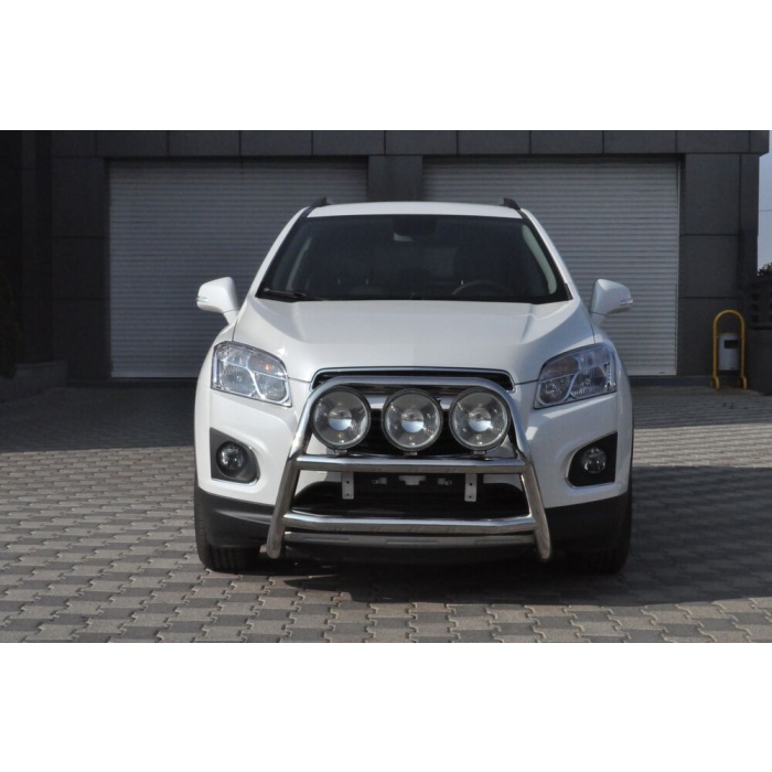 BullBar fata Chevrolet Trax 13-Prezent - ARP KUNGSBACKA, Chrome, cu suporti pentru LEDbar-uri sau Proiectoare - imagine 3
