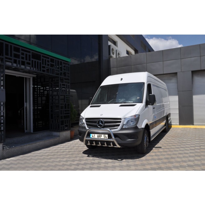BullBar fata Mercedes Sprinter LWB 14-Prezent - ARP INFORM, Chrome - imagine 5
