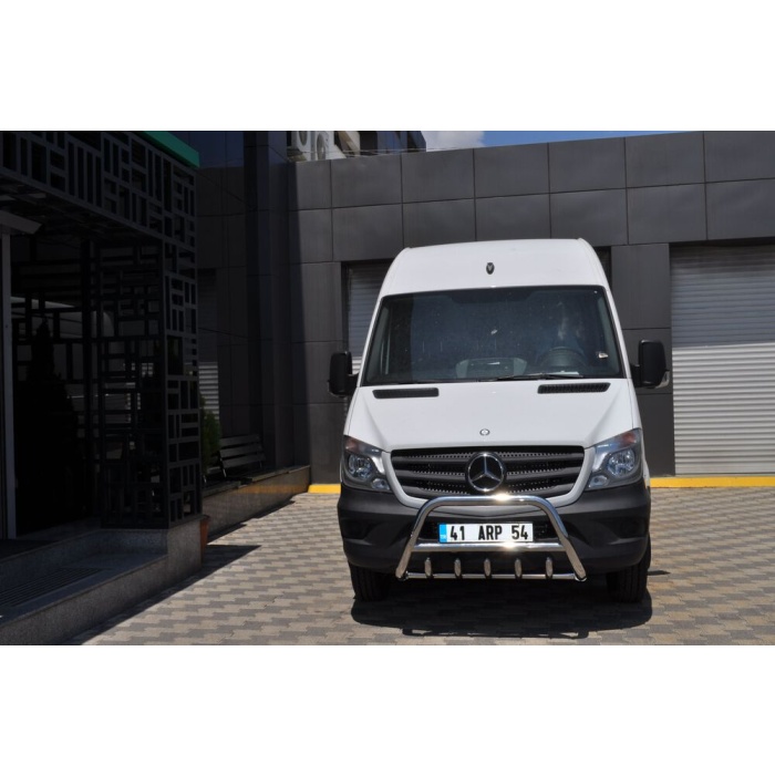 BullBar fata Mercedes Sprinter LWB 14-Prezent - ARP INFORM, Chrome - imagine 6