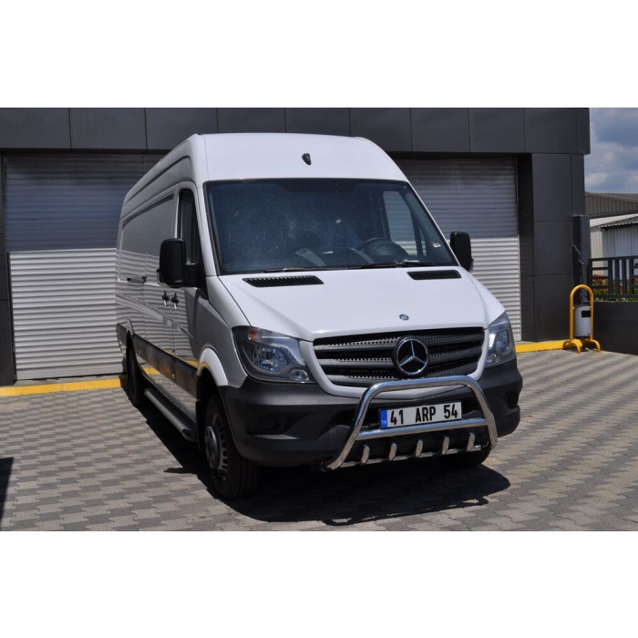 BullBar fata Mercedes Sprinter LWB 14-Prezent - ARP INFORM, Chrome - imagine 3