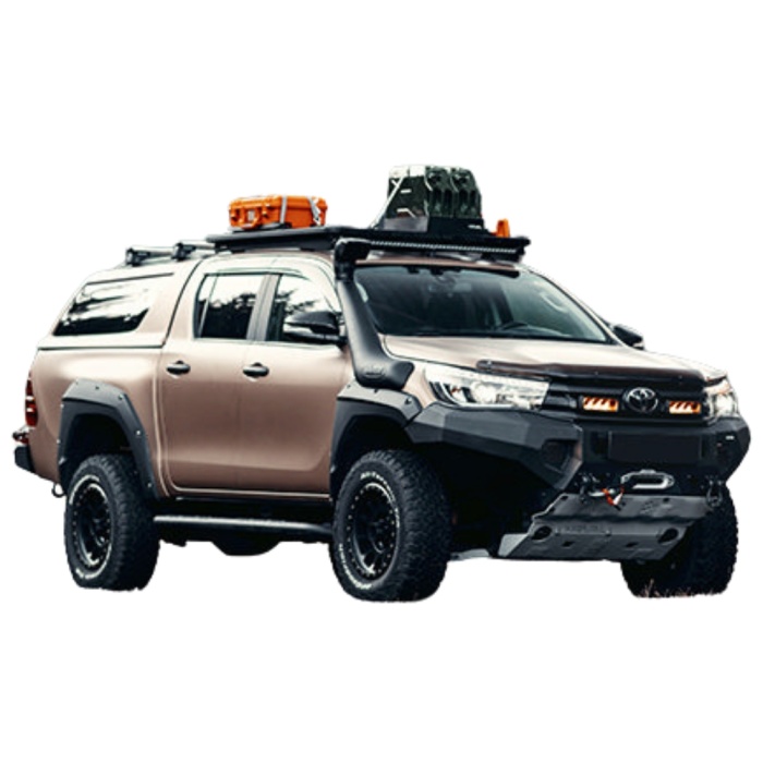 Bullbar HD, bara fata pentru Toyota Hilux Revo 2015-, din aluminiu, cu proiectoare led, Rival - imagine 5