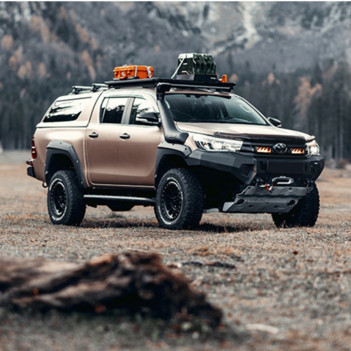 Bullbar HD, bara fata pentru Toyota Hilux Revo 2015-, din aluminiu, cu proiectoare led, Rival - imagine 6
