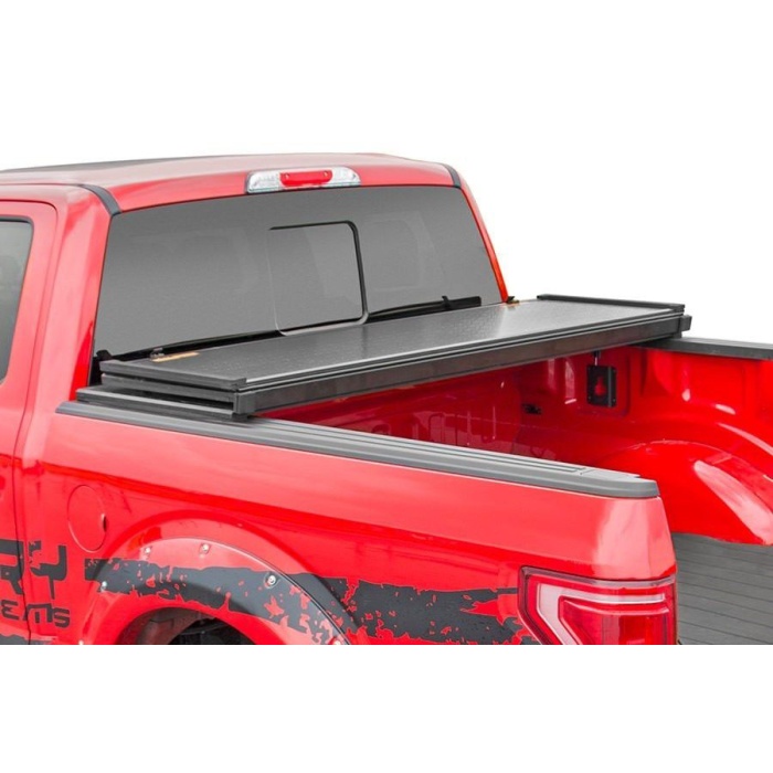 Inchidere bena Rough Country Tri-Fold Vinyl Toneau - Toyota Tacoma 152cm 16-18 - imagine 3
