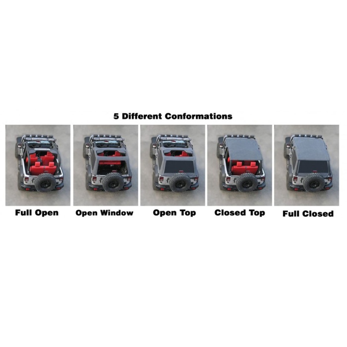 Kit Soft top Bowless - Jeep Wrangler JK 2 Usi - imagine 3