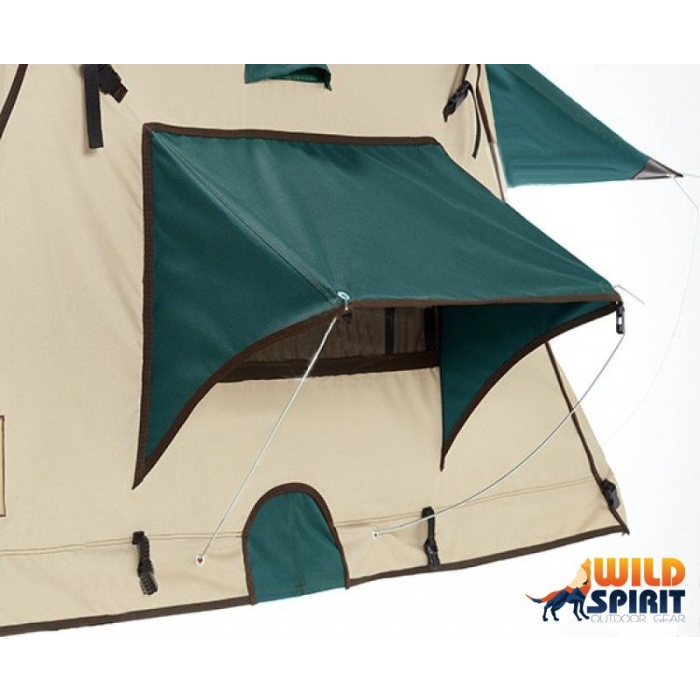 Cort auto de plafon cu anexa si geamuri acoperis - Wild Spirit Midnight 140x220 cm - imagine 4