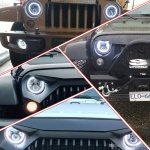Faruri LED Angel Eyes DRL / Semnalizare universale Hummer H2 - imagine 3