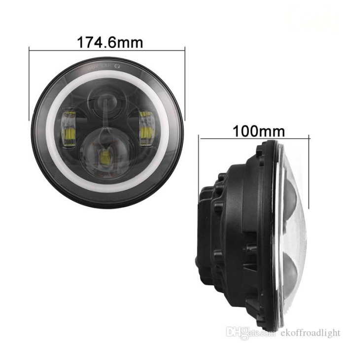 Faruri LED Angel Eyes DRL / Semnalizare universale Hummer H2 - imagine 2