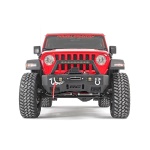 Bara protectie fata din otel cu leduri si placa de troliu Rough Country pentru Jeep Wrangler JK - imagine 4