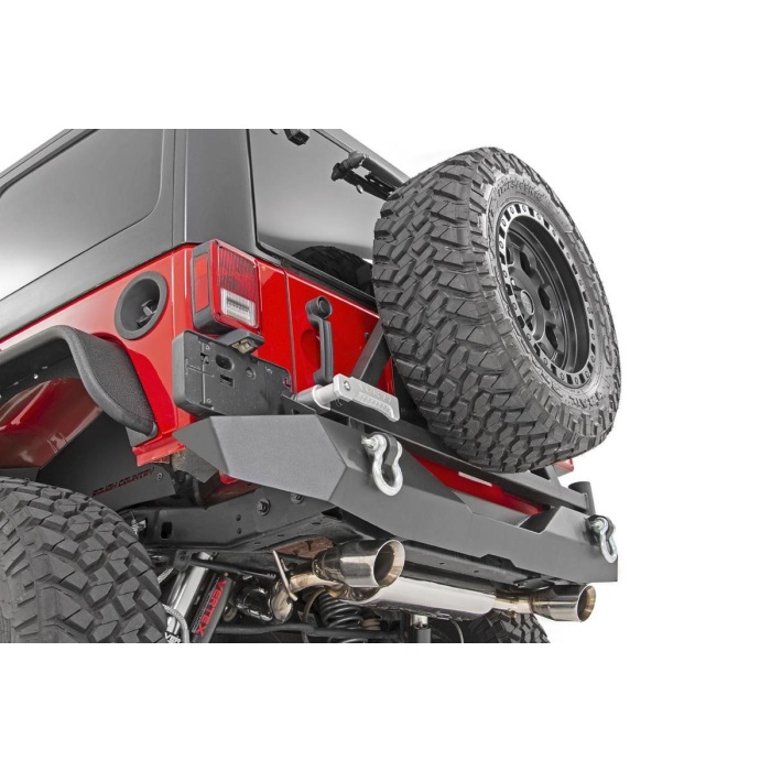 Bara spate cu suport pentru roata de rezerva si ochete - Jeep Wrangler JK - Rough Country - imagine 3