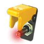 Intrerupator cu capac galben 15A, LED