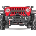 Bara protectie fata din otel cu leduri si placa de troliu Rough Country pentru Jeep Wrangler JK - imagine 2