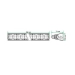 LED Bar auto offroad Slim 150 W 12V-24V 9300 lumeni 80 cm COMBO - imagine 2