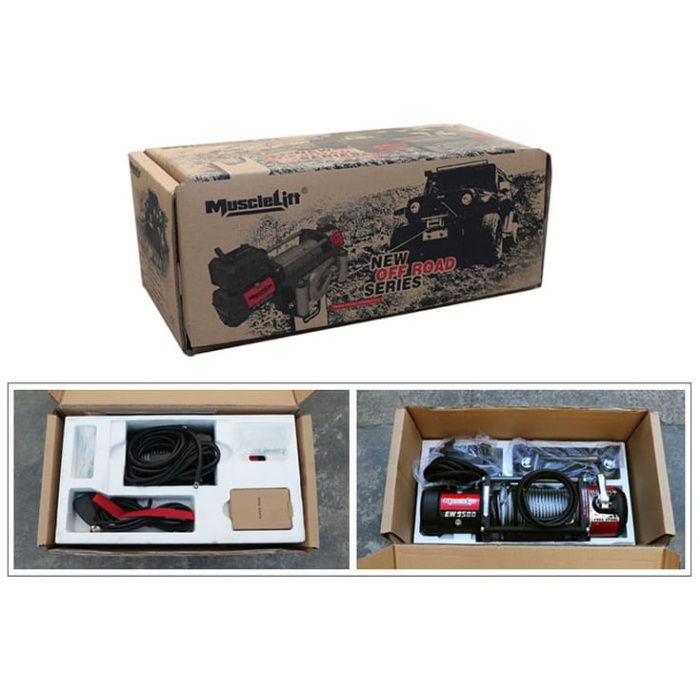 Troliu auto Muscle Lift 9500lbs, 12V, cablu otel, by T-Max - imagine 7