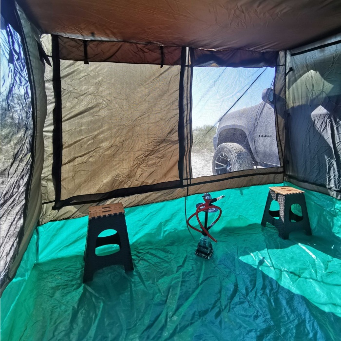 Pavilion, cort auto cu pereti 2.5 x 3m cu plasa de tantari - Wild Spirit Deluxe Room - imagine 8