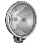 Proiector auto lumina drum Wesem 0668 crom lentila clara 12V~24V + lum. pozitie