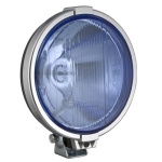 Proiector auto lumina drum Wesem blue 0668 crom lentila clara 12V~24V + lum. pozitie - imagine 3