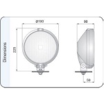 Proiector auto ceata Wesem 0666 crom lentila clara 12V~24V + lum. pozitie - imagine 3