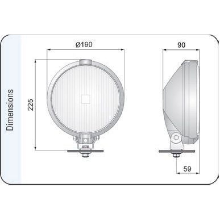 Proiector auto lumina drum Wesem 0668 crom lentila clara 12V~24V + lum. pozitie - imagine 3