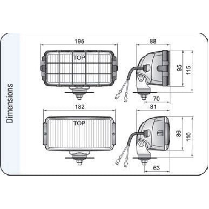 Proiector auto ceata Wesem HP4 crom lentila alba,clara 12V-24V - imagine 3