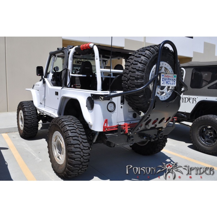 Suport spate pentru roata de rezerva Stinger cu placa la baza lift Poison Spyder - Jeep wrangler TJÂ - imagine 4