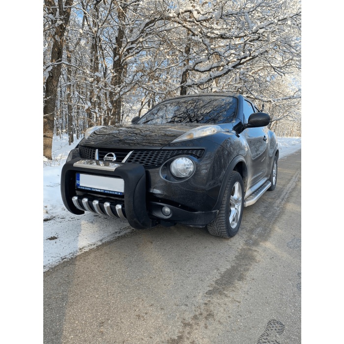 BullBar fata Nissan Juke 10-Prezent - ARP ATLAS, Negru - Chrome - imagine 6